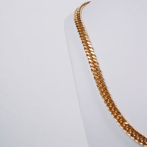 mens stainless steel 18k gold  plated classic link necklace