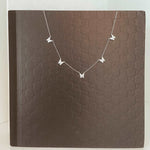 Load image into Gallery viewer, sterling silver rhodium plated five little butterflies necklace

