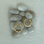 Load image into Gallery viewer, vermeil gold braided hoop earrings

