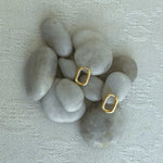 Load image into Gallery viewer, sterling silver 18k gold plated u-link earrings
