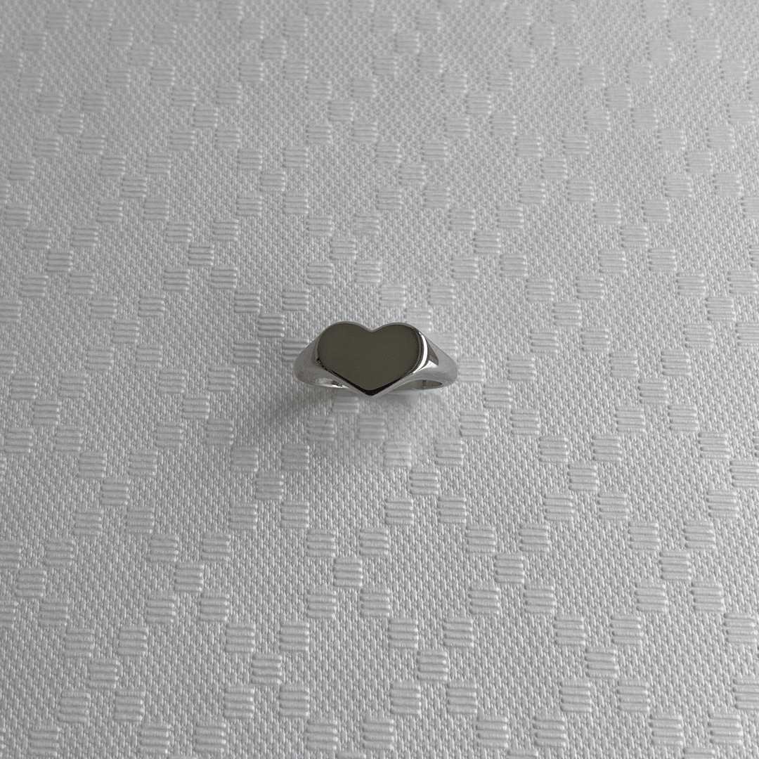 sterling silver platinum plated pure love ring