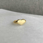 Load image into Gallery viewer, sterling silver 18k gold plated pure love ringsterling silver 18k gold plated pure love ring
