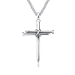 Load image into Gallery viewer, stainless steel box chain necklace with cross pendant
