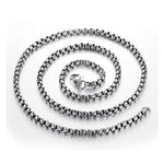 Load image into Gallery viewer, stainless steel rhodium plated box chain necklace
