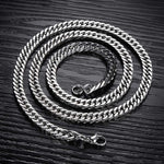 Load image into Gallery viewer, mens stainless steel rhodium  plated classic link necklace
