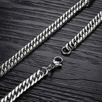 Load image into Gallery viewer, mens stainless steel rhodium platinum plated classic link necklace
