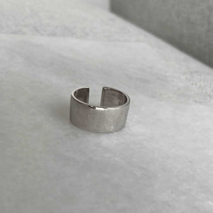 sterling silver rhodium plated solid ring