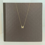 Load image into Gallery viewer, sterling silver with 18k gold plating flying solo butterfly necklace
