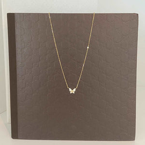 sterling silver 18k gold plated prima butterfly necklace