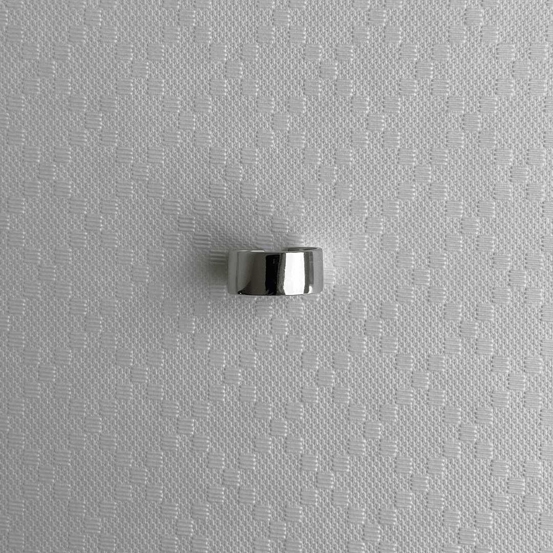 sterling silver rhodium plated solid ring