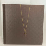 Load image into Gallery viewer, sterling silver 18k gold plated solo cross necklace
