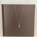Load image into Gallery viewer, sterling silver platinum plated solo cross necklace
