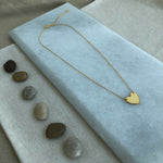 Load image into Gallery viewer, sterling silver 18k gold plated solo heart necklace
