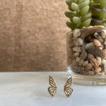 Load image into Gallery viewer, sterling silver 18k gold plated spread your wings earrings
