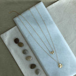 Load image into Gallery viewer, sterling silver 18k gold sweetest necklace bee and honeycomb pendants

