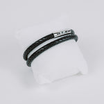 Load image into Gallery viewer, italian leather stainless steel leather braided bracelet
