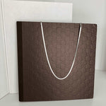 Load image into Gallery viewer, stainless steel with rhodium plating herringbone necklace

