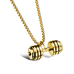 Load image into Gallery viewer, stainless steel 18k gold plated dumbbell link necklace

