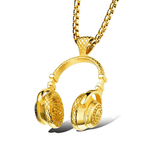 Load image into Gallery viewer, sterling silver 18k gold plated headphone link necklace 
